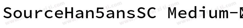SourceHan5ansSC Medium字体转换
